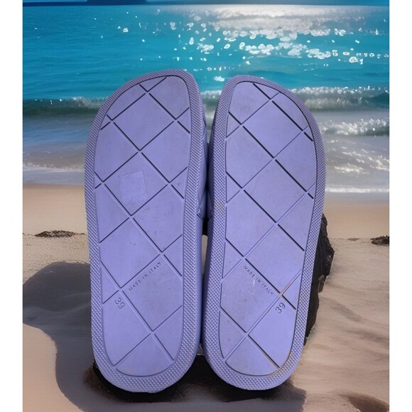 Bottega Veneta Purple Lavender PVC Sandal Flat Slides Made in Italy Lady Size 39 - Picture 2 of 15